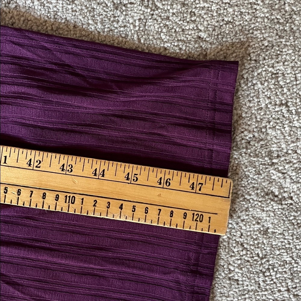ASOS Deep Purple Long Sleeve Square Neckline Dress Size 8 - Picture 10 of 11